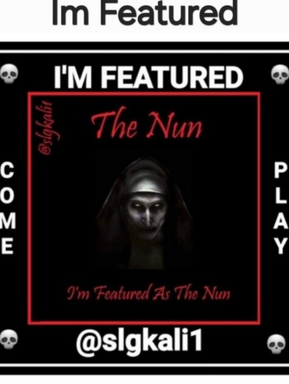The Nun Car Audio Decorative Decal - Black and Red